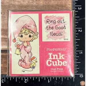 STAMPENDOUS USSM02 RING OUT THE GOOD NEWS RUBBER STAMP SET PRECIOUS MOMENTS